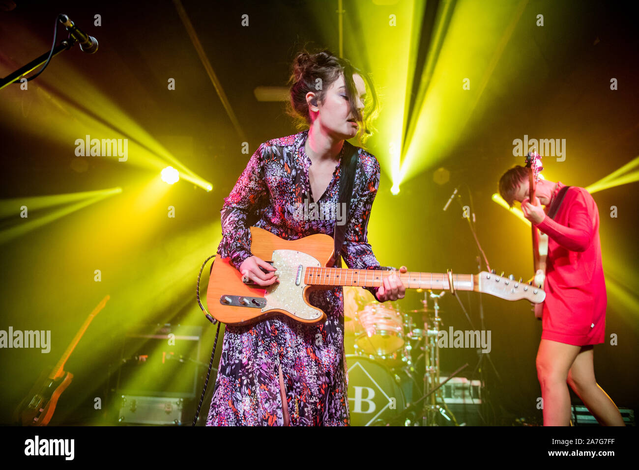 Manchester, UK. 01 novembre 2019. Honeyblood effectuer à la Manchester Academy 3 sur leur tournée britannique en pleine vue, Manchester 2019-11-01 Banque D'Images