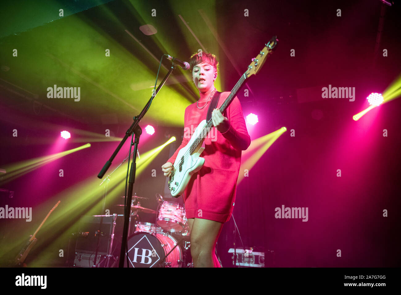 Manchester, UK. 01 novembre 2019. Honeyblood effectuer à la Manchester Academy 3 sur leur tournée britannique en pleine vue, Manchester 2019-11-01 Banque D'Images