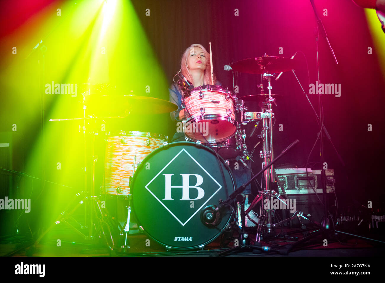 Manchester, UK. 01 novembre 2019. Honeyblood effectuer à la Manchester Academy 3 sur leur tournée britannique en pleine vue, Manchester 2019-11-01 Banque D'Images