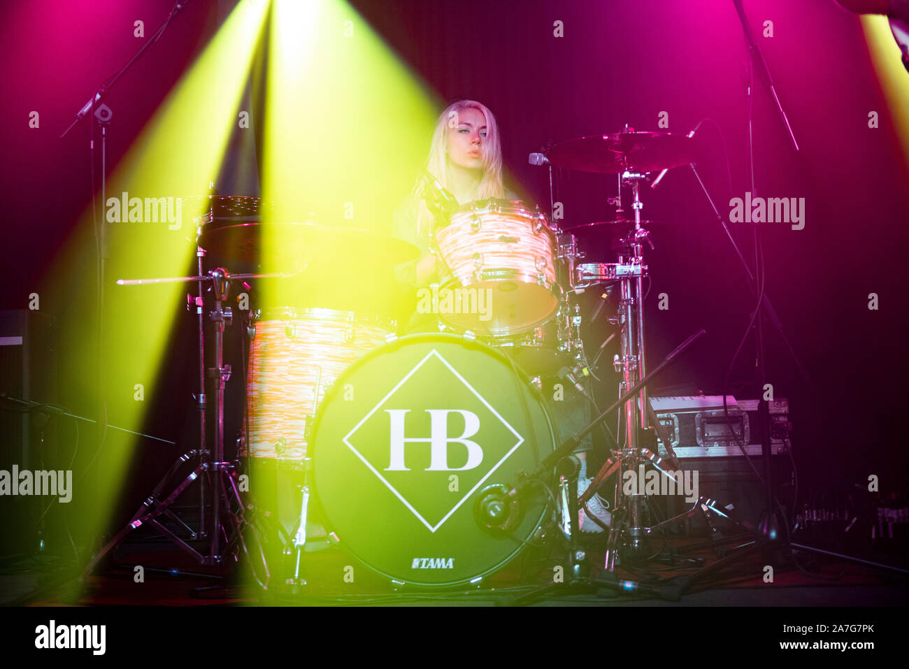 Manchester, UK. 01 novembre 2019. Honeyblood effectuer à la Manchester Academy 3 sur leur tournée britannique en pleine vue, Manchester 2019-11-01 Banque D'Images