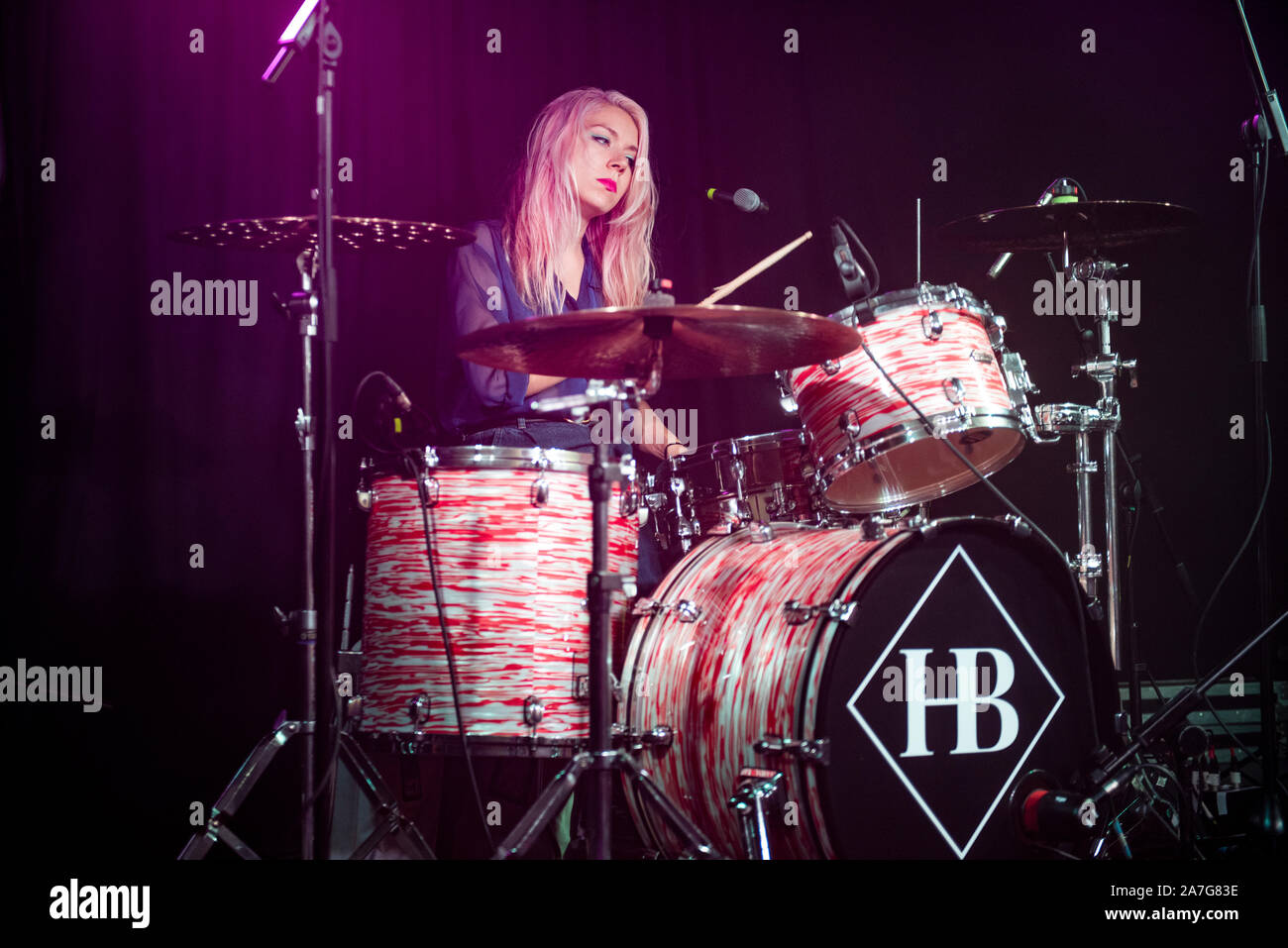 Manchester, UK. 01 novembre 2019. Honeyblood effectuer à la Manchester Academy 3 sur leur tournée britannique en pleine vue, Manchester 2019-11-01 Banque D'Images