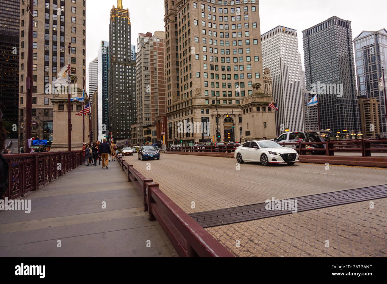 Street View de la Michigan Avenue à Chicago. CHICAGO, ILLINOIS (USA) - Octobre 2019 Banque D'Images