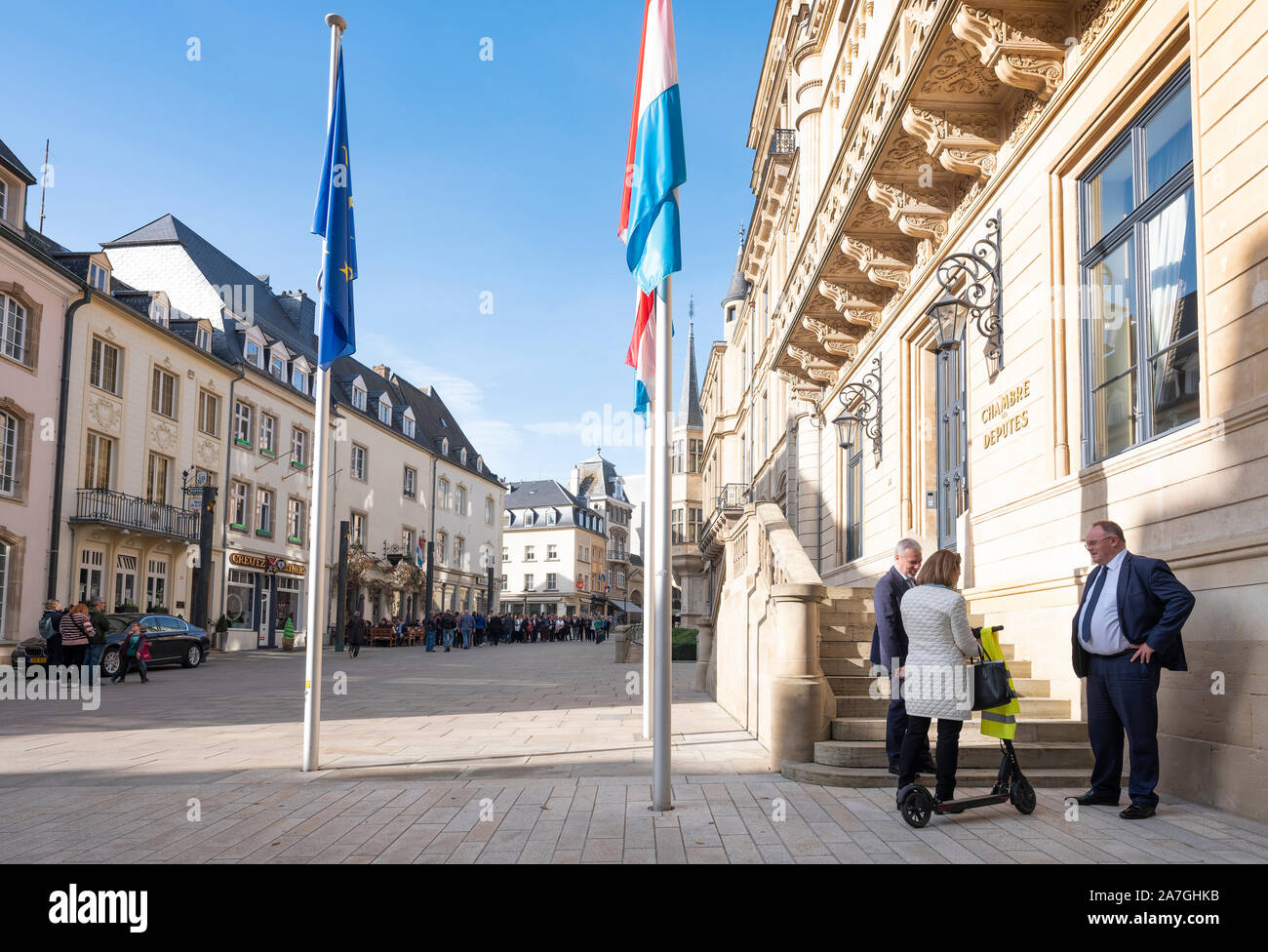Habilités à côté de la chambre des palais grand ducal dans la ville de Luxembourg Banque D'Images
