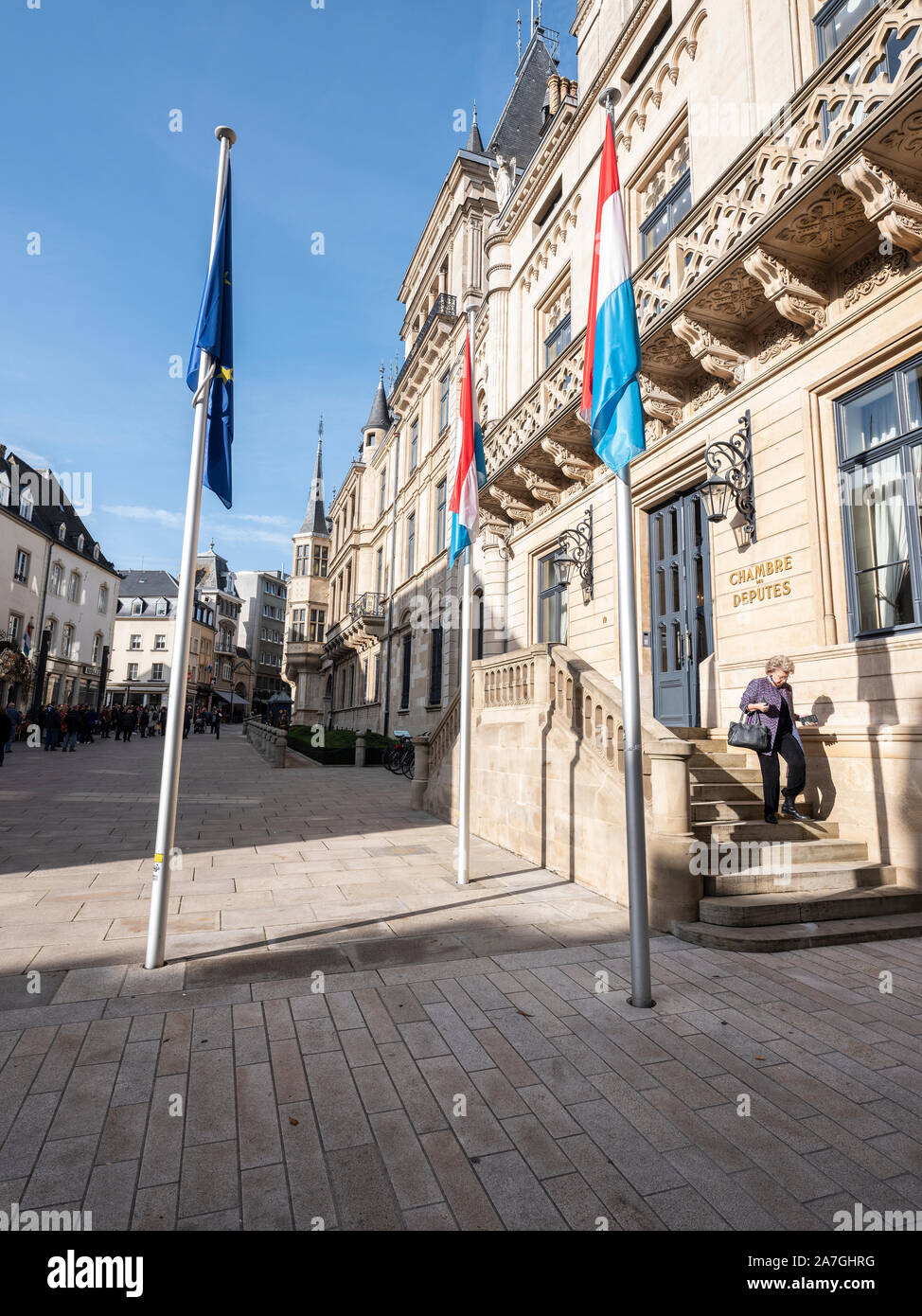 Habilités à côté de la chambre des palais grand ducal dans la ville de Luxembourg Banque D'Images