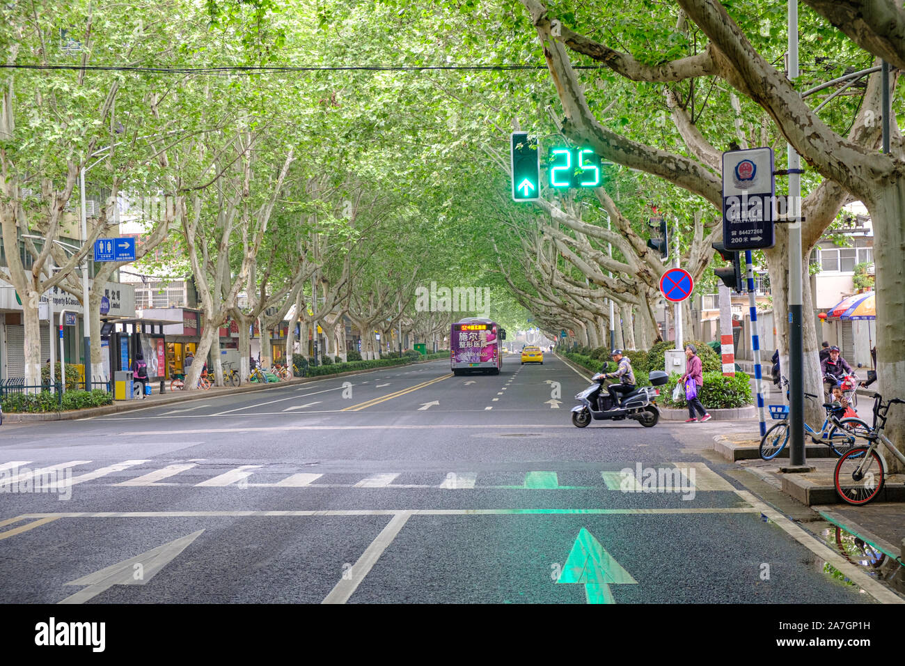 Zhongshan East Road, à Nanjing, Shanghai, Nanjing, Jiangsu Province, China Banque D'Images