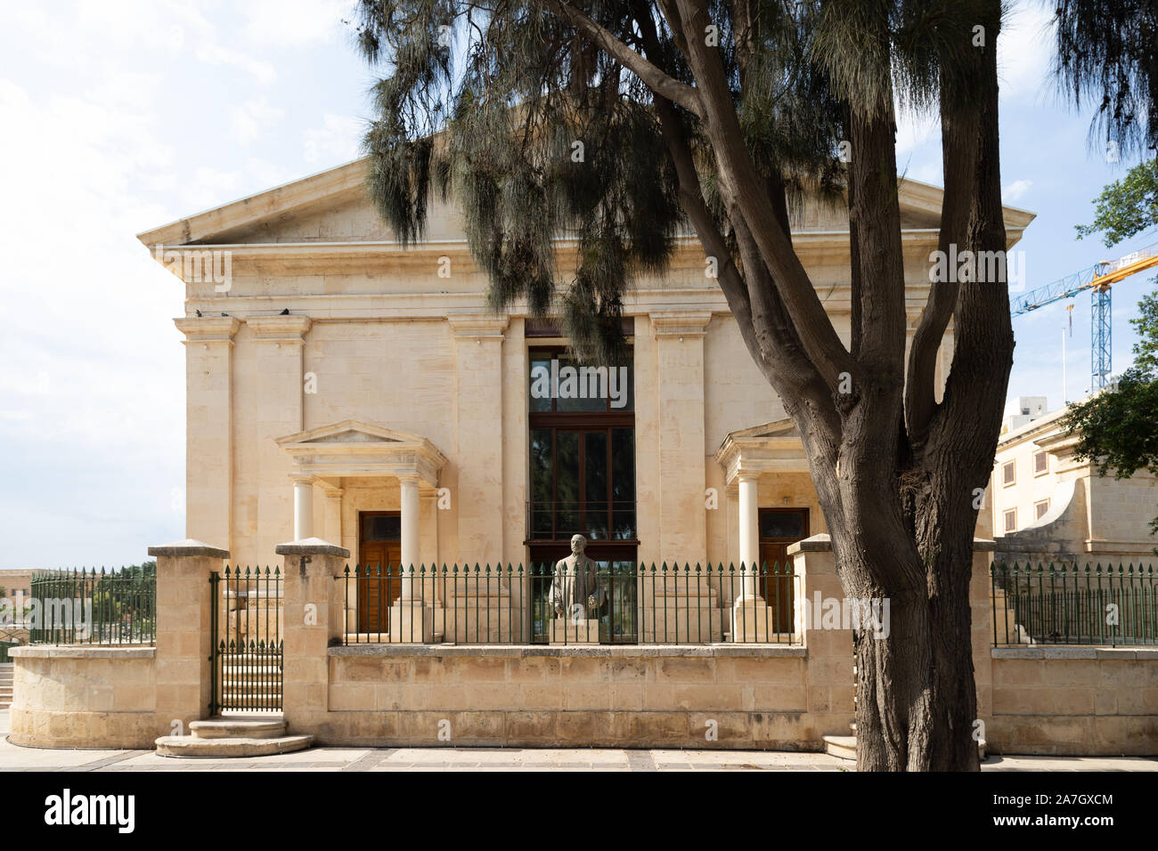 La Valette, MALTE - 1 septembre 2019 : Bourse de Malte des capacités dans La Valette, capitale de Malte. Banque D'Images