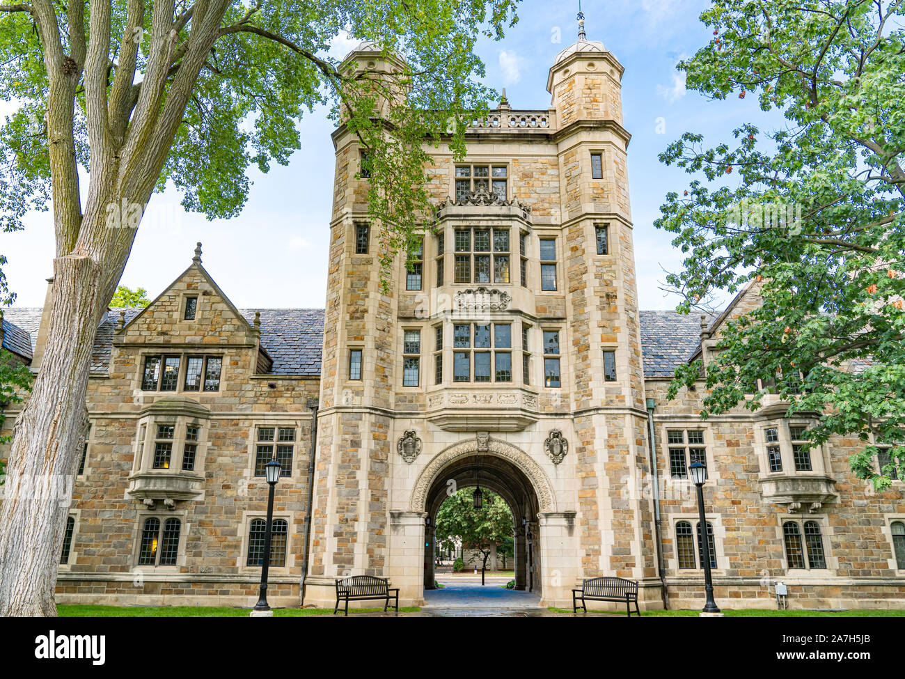 Les avocats de l'Université du Michigan Club sur le Quadrangle droit Banque D'Images