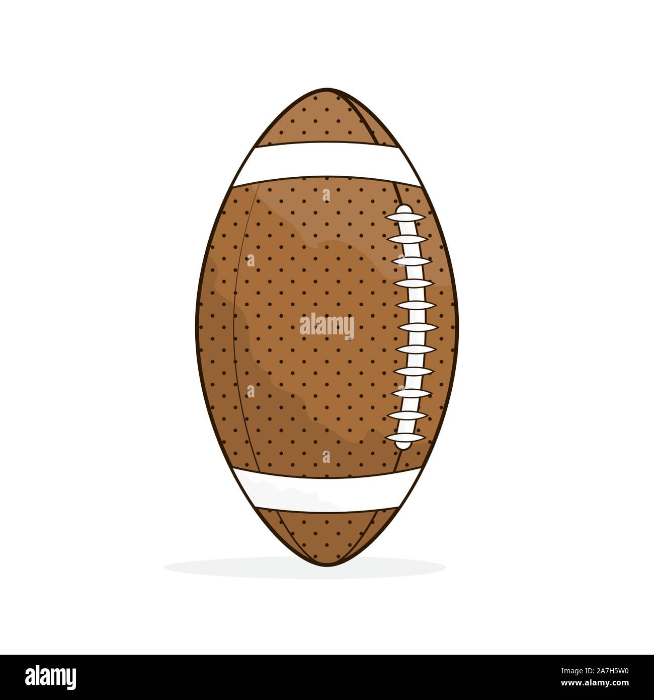 Ballon de football américain isolé. L'icône vecteur ballon de rugby. L'icône de football Illustration de Vecteur