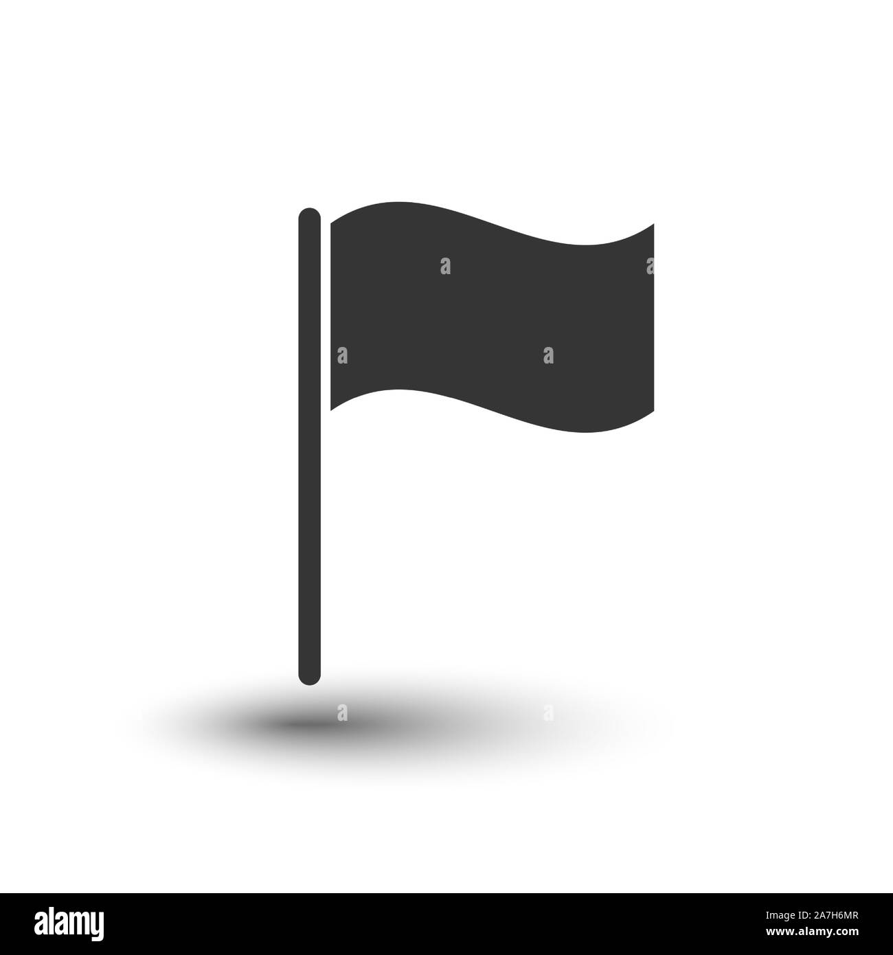 L'icône du drapeau - vecteur. L'icône du drapeau noir. Conception de logo drapeau, l'élément isolé. Illustration de Vecteur