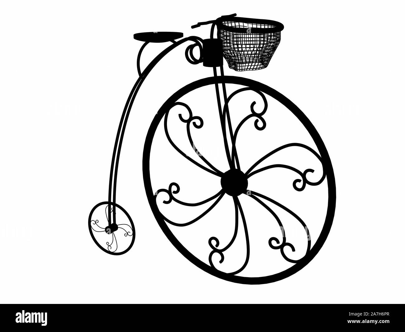 3D render of vintage bicycle Banque D'Images