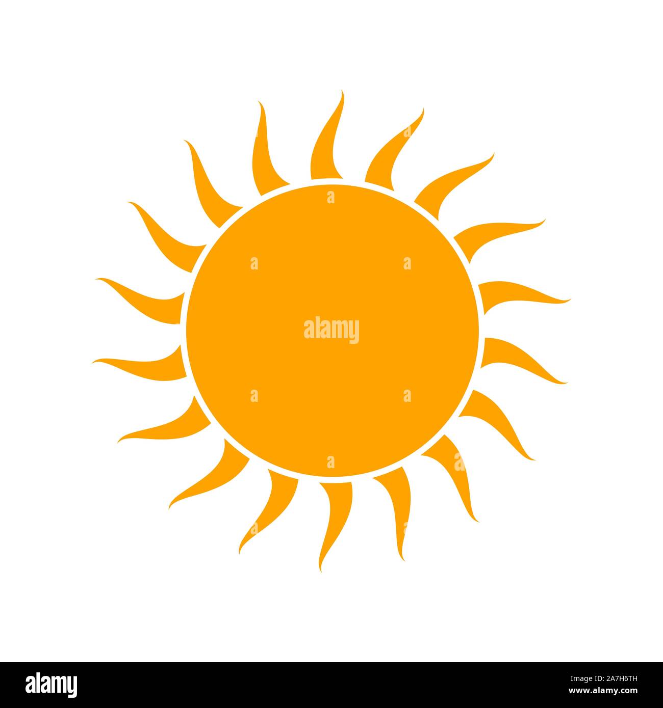 Télévision - vector icône Soleil. Vector icône soleil isolé. L'icône jaune soleil Illustration de Vecteur