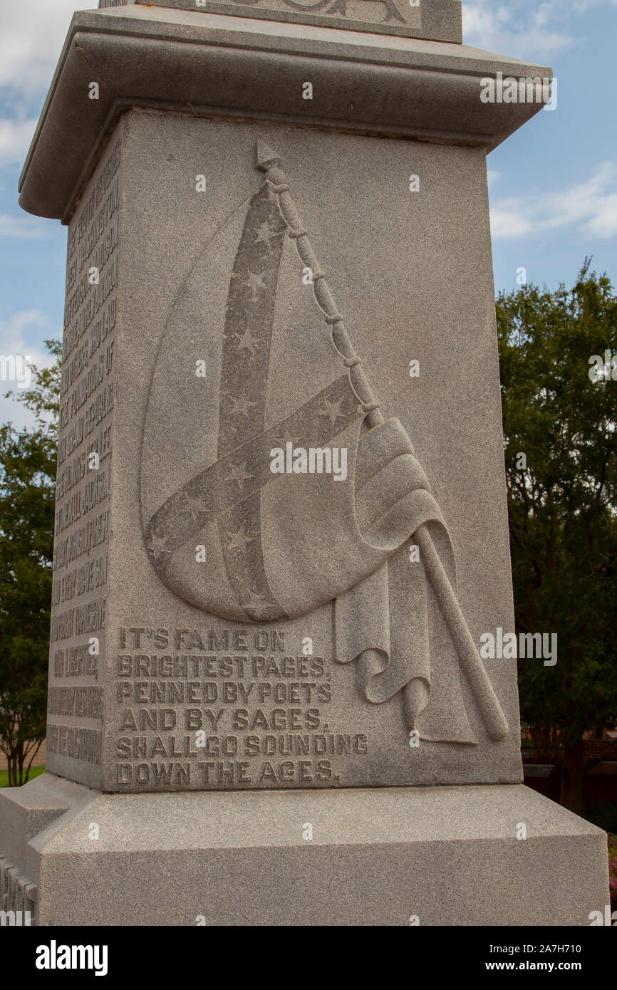 Confederate War Memorial statue en 1908 par les Filles de la Confédération dans la région de Ocala, Marion County, Floride. Banque D'Images