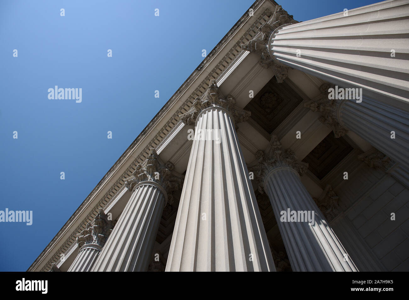 Colonnes à la National Archives sur Constitution Avenue à Washington DC Banque D'Images