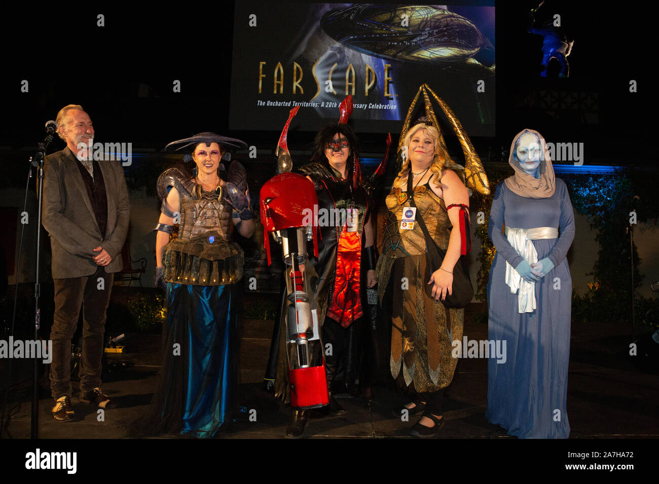 19 octobre 2019 - Los Angeles, CA - Brian Henson pose avec l'investiture dans le concours de costumes à l'Farscape Célébration du 20e anniversaire à la Ji Banque D'Images