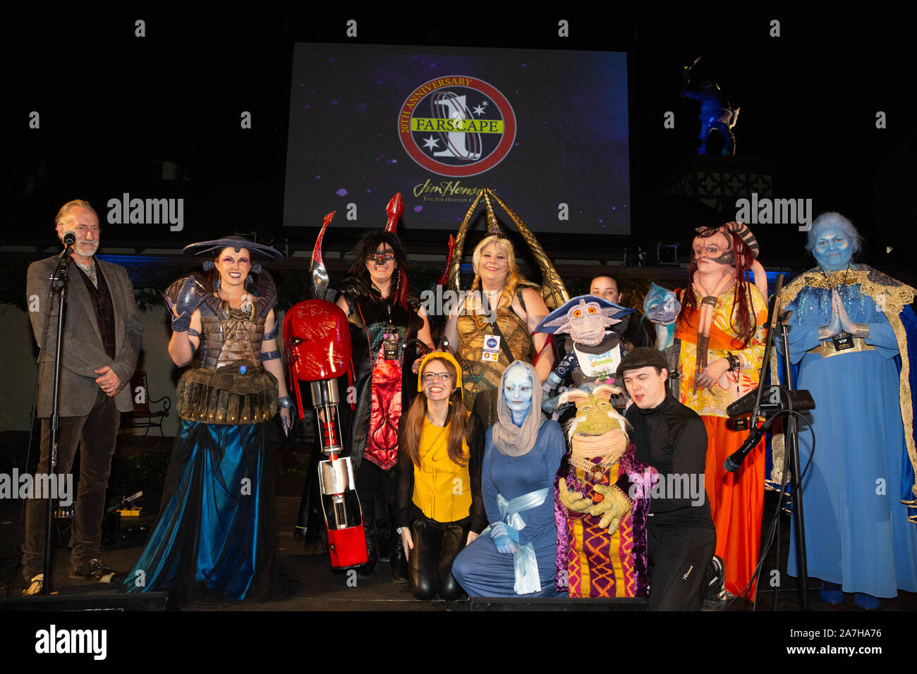 19 octobre 2019 - Los Angeles, CA - Brian Henson pose avec l'investiture dans le concours de costumes à l'Farscape Célébration du 20e anniversaire à la Ji Banque D'Images