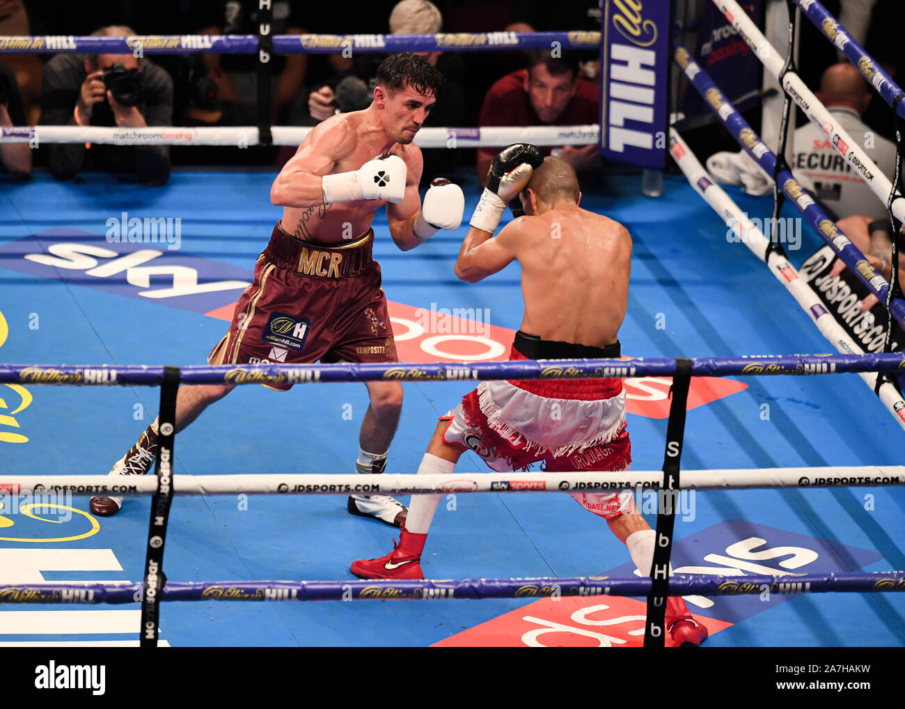 Manchester, UK. 02 Nov, 2019. Anthony Crolla vs Frank Urquiaga - Concours léger à la Manchester Arena le samedi, Novembre 02, 2019 à MANCHESTER UNITED KINGDOM. Credit : Taka G Wu/Alamy Live News Banque D'Images