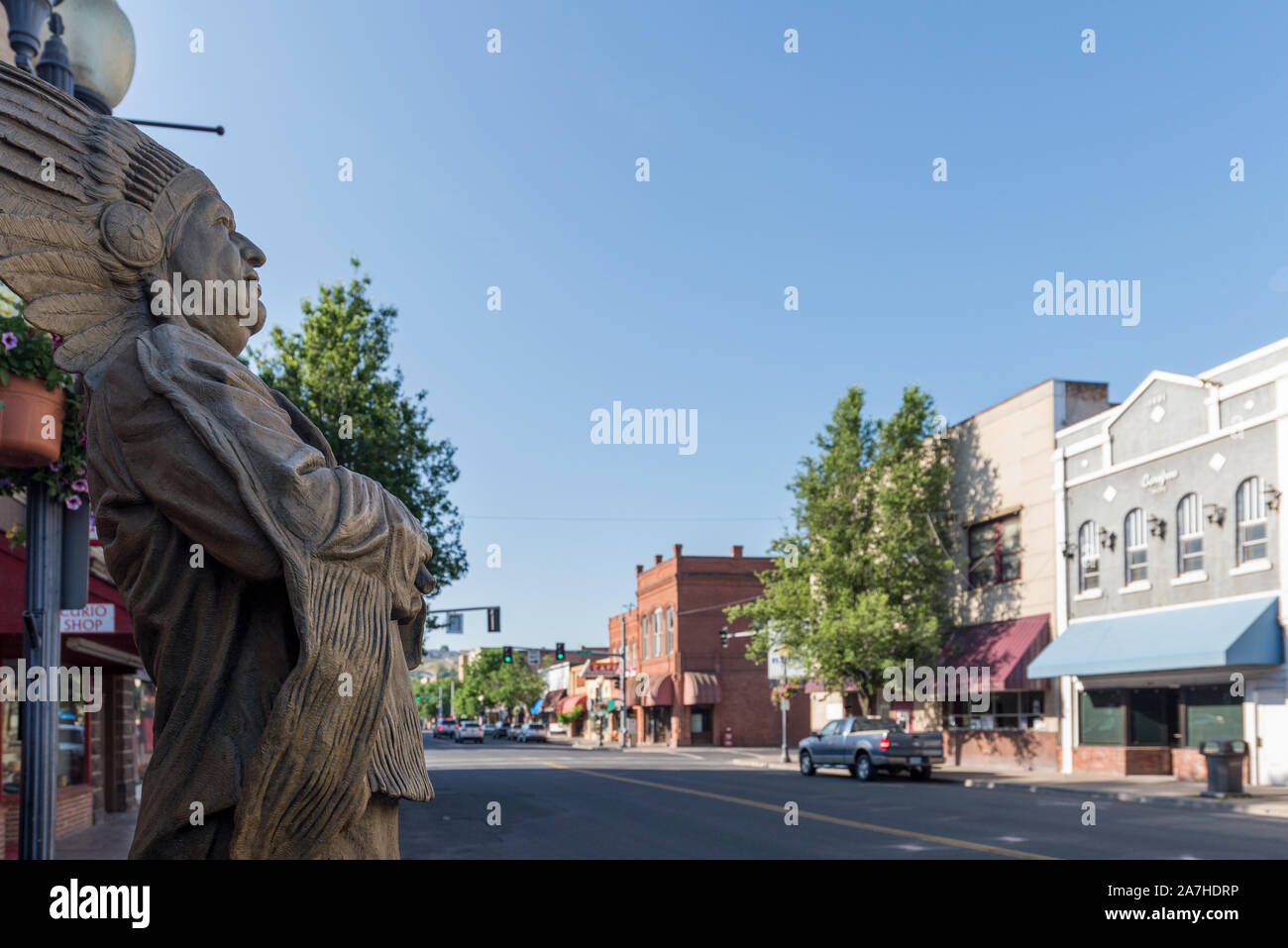 Le centre-ville de Pendleton, Oregon. Banque D'Images