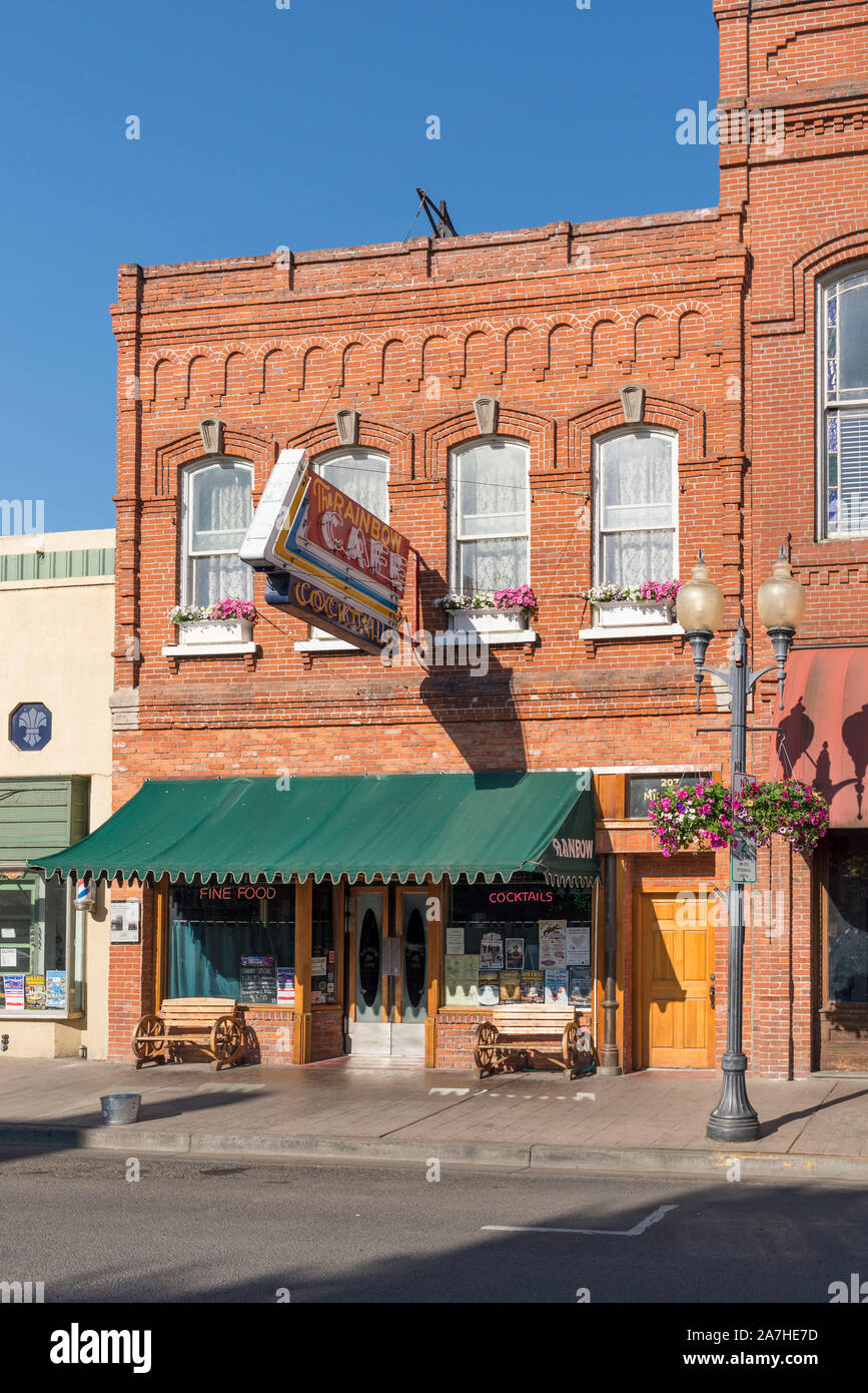 Le Rainbow Cafe au centre-ville de Pendleton, Oregon. Banque D'Images