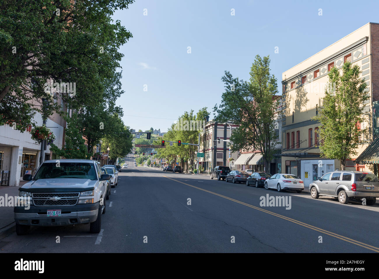 Le centre-ville de Pendleton, Oregon. Banque D'Images