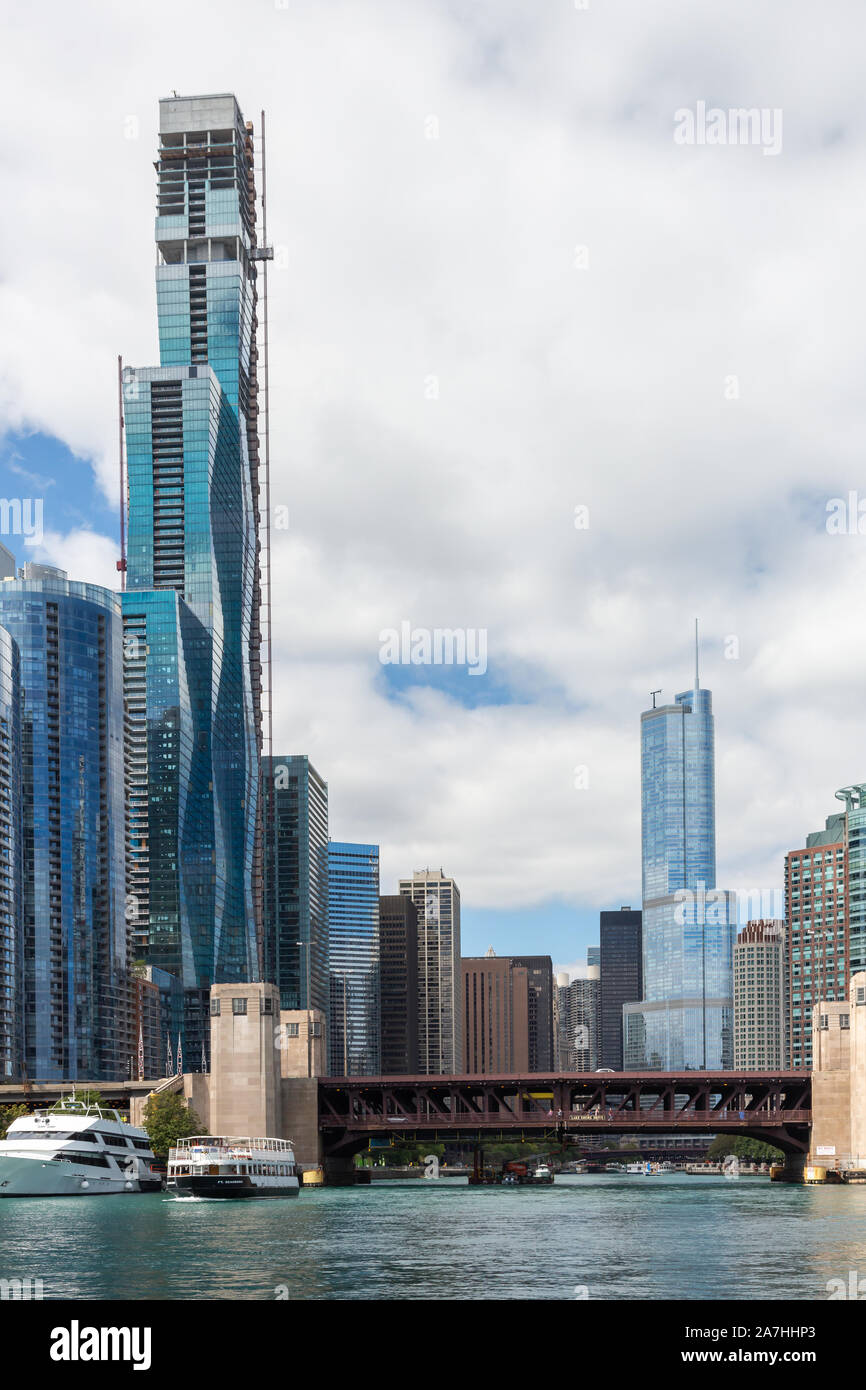 Au bord de l'eau du lac Michigan, Chicago Banque D'Images