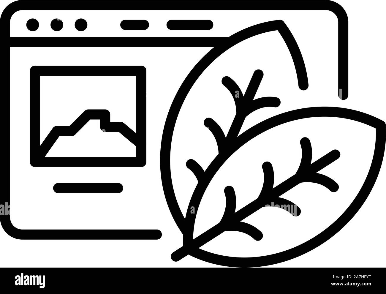 L'icône de la page Web robot style du contour, Illustration de Vecteur