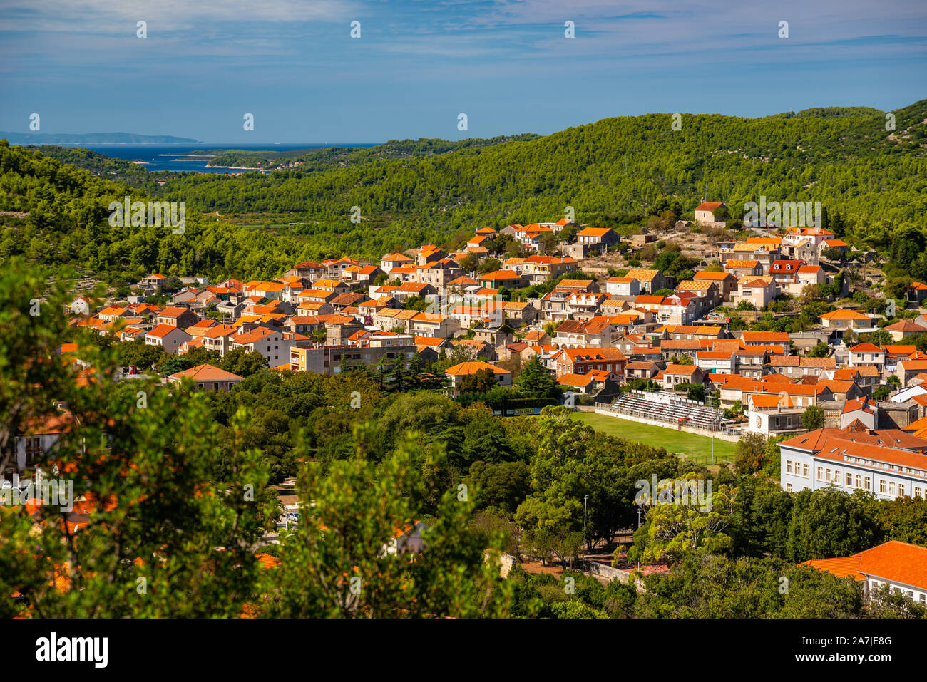 L'île de Korcula, Croatie Banque D'Images