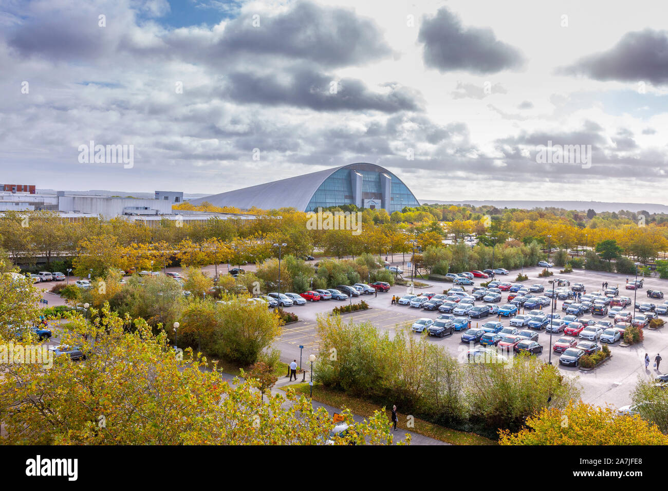 Bonjour vue de Xscape, Milton Keynes, Buckinghamshire, Angleterre. Banque D'Images