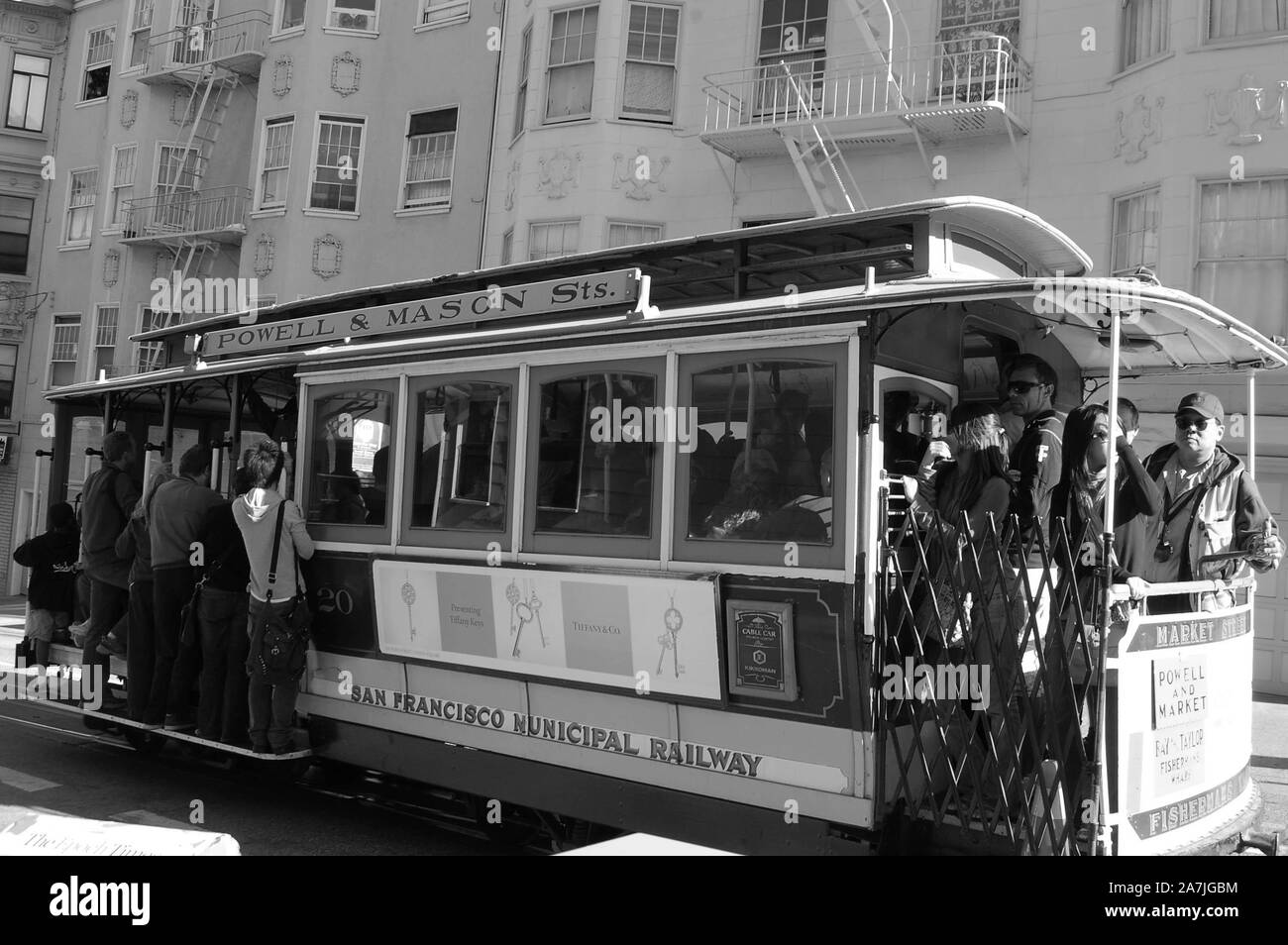 Powell et Mason Street San Francisco Municipal Railway Tram à San Francisco USA Banque D'Images