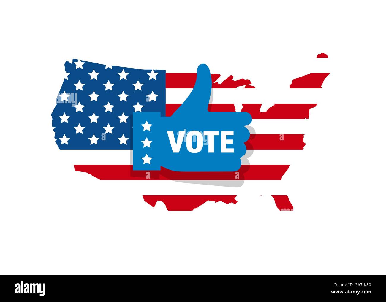 2020 Vote en USA président américain banner Illustration de Vecteur