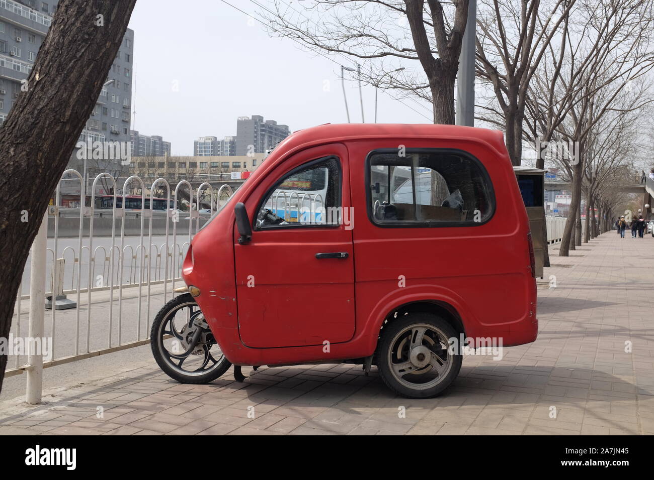 Voiture chinoise à trois roues ou moto Banque D'Images