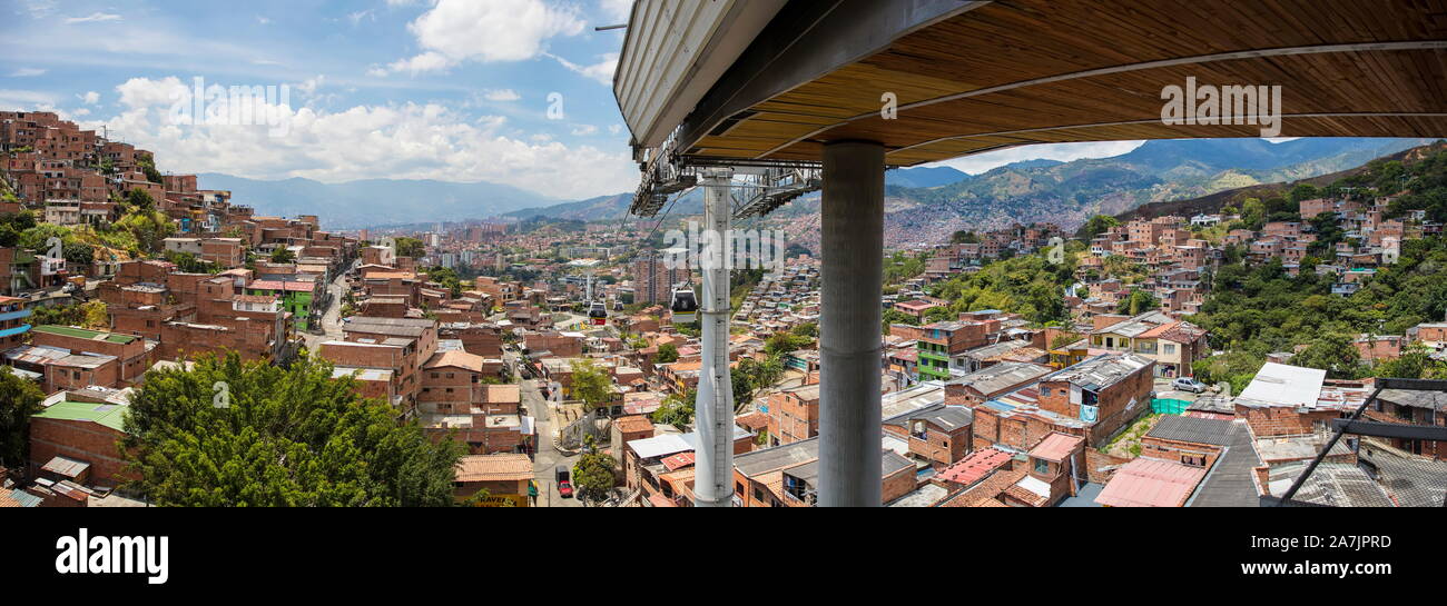 MEDELLIN, COLOMBIE - le 12 septembre 2019 : voir à Medellin, Colombie. Medellin est capitale de la Colombie Antioquia montagneuse de la province et la deuxième grande Banque D'Images