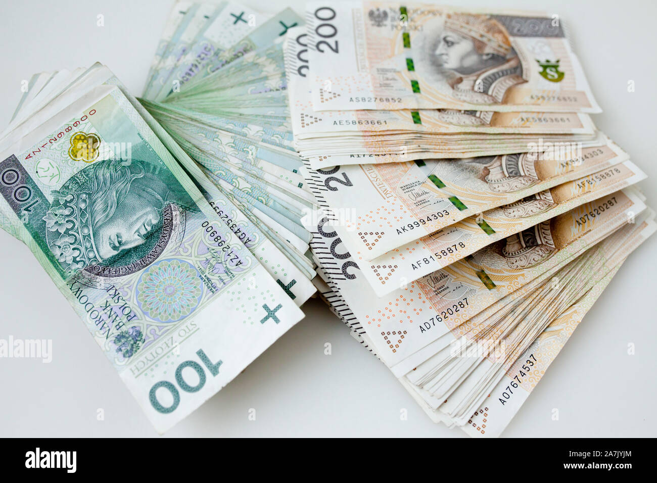 Beaucoup d'argent devise zloty polonais Banque D'Images