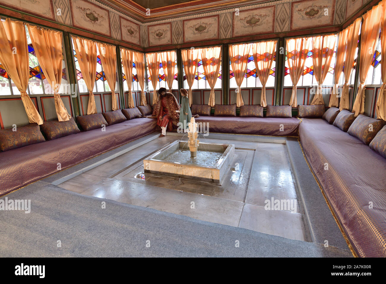 Bakhchisaray, Crimée - juillet 2.2019. Intérieur du Palais Bakhchisaray, résidence des Crikhans de la moyenne du XVIe siècle. Maison d'été Banque D'Images