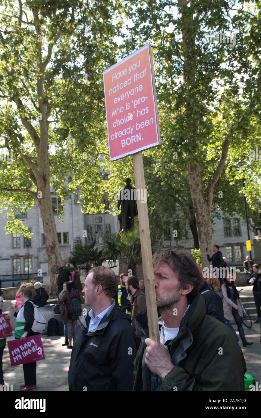 Marche pour la vie la vie Pro UK, la place du Parlement, Londres, Angleterre Banque D'Images