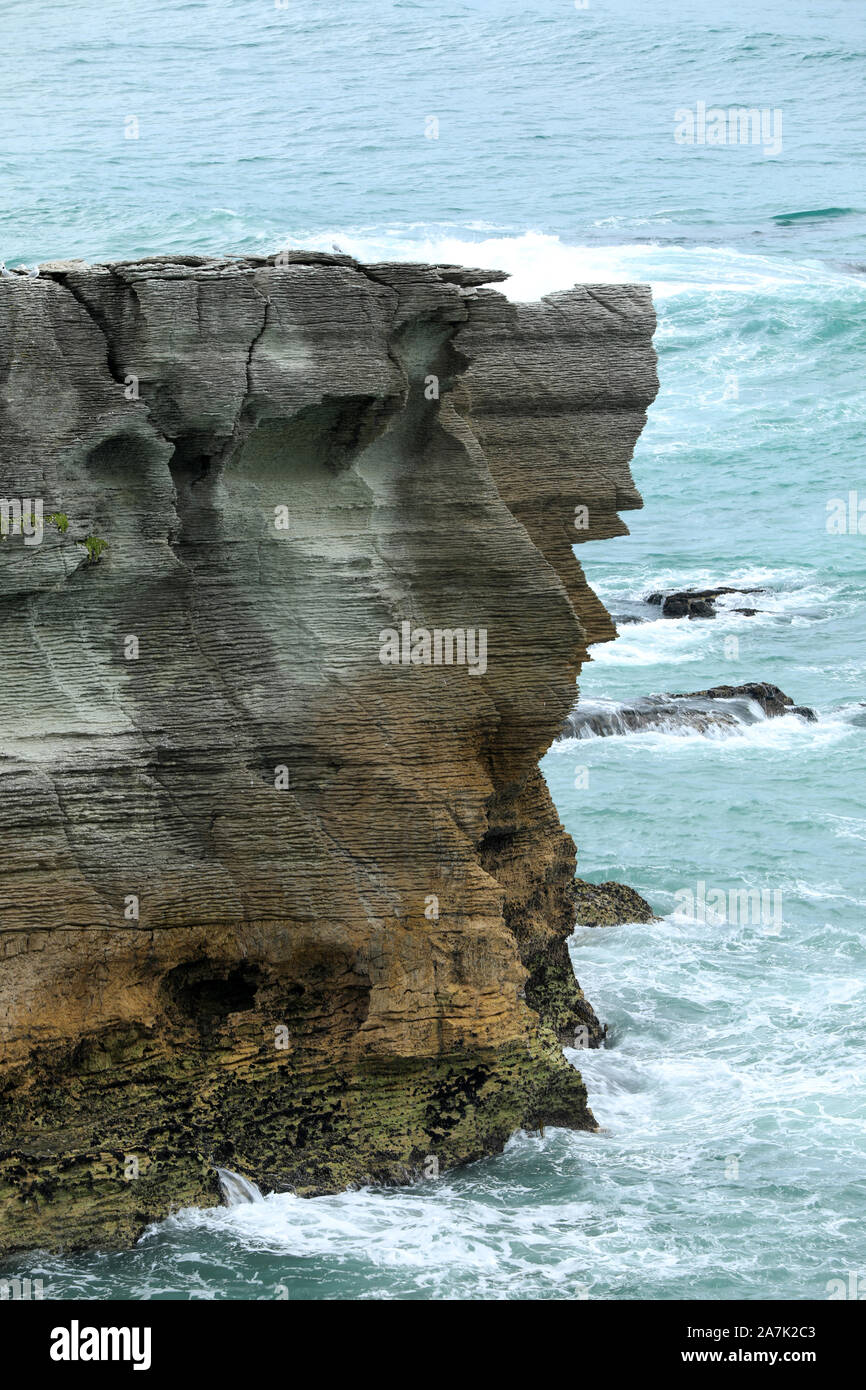 Pancake Rocks Nouvelle Zélande Banque D'Images