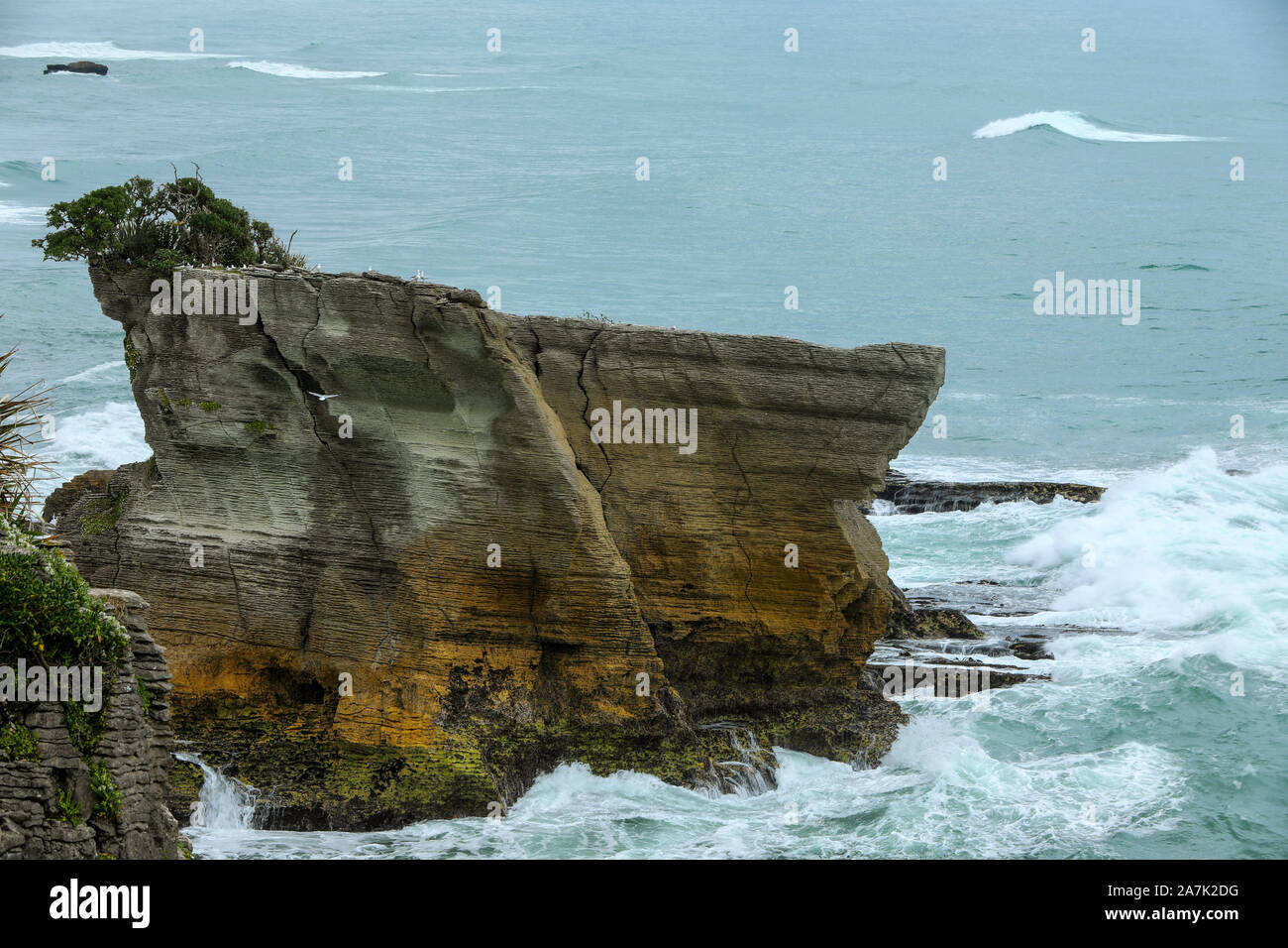 Pancake Rocks Nouvelle Zélande Banque D'Images