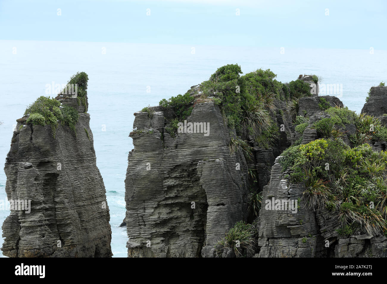 Pancake Rocks Nouvelle Zélande Banque D'Images