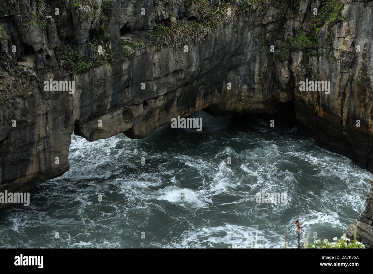 Pancake Rocks Nouvelle Zélande Banque D'Images