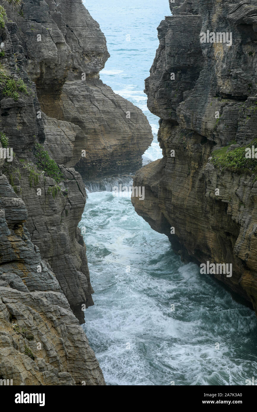 Pancake Rocks Nouvelle Zélande Banque D'Images