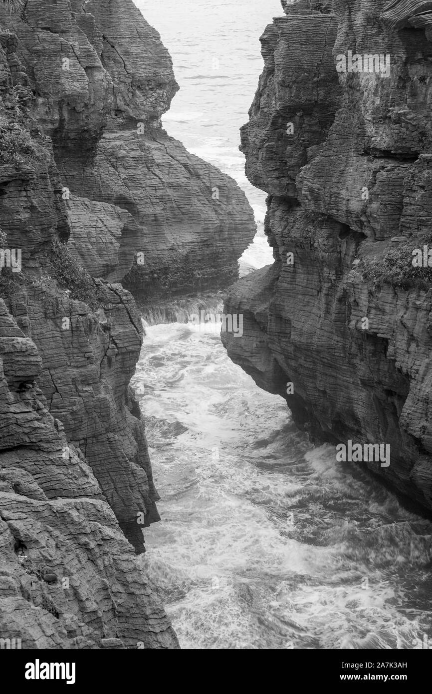 Pancake Rocks Nouvelle Zélande Banque D'Images