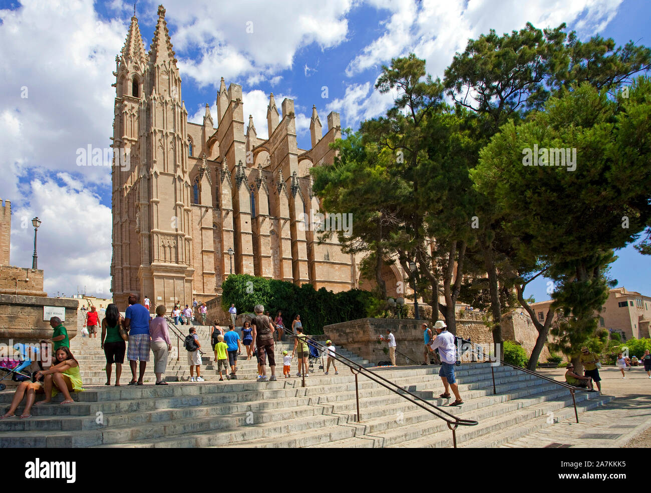 Kathedrale La Seu à Palma, Palma de Mallorca, Majorque, Baléares, Espagne | La cathédrale La Seu, monument de Palma, Palma de Mallorca, Mallorca, Bal Banque D'Images