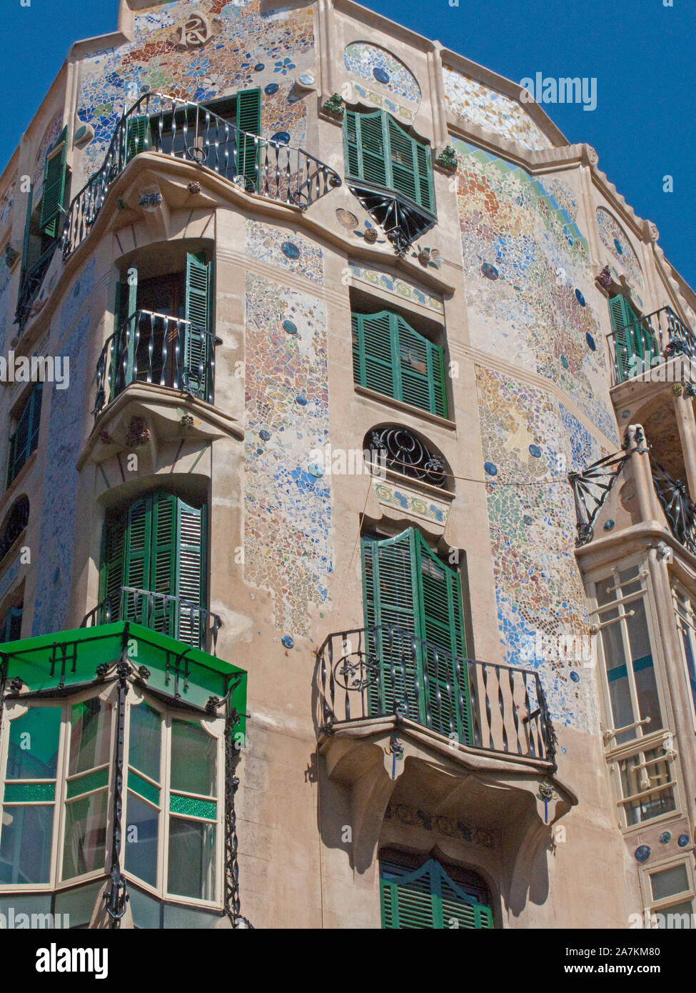 Pouvez Forteza Rei, ancienne maison de style art nouveau dans la vieille ville de Palma, Palma de Mallorca, Majorque, îles Baléares, Espagne Banque D'Images