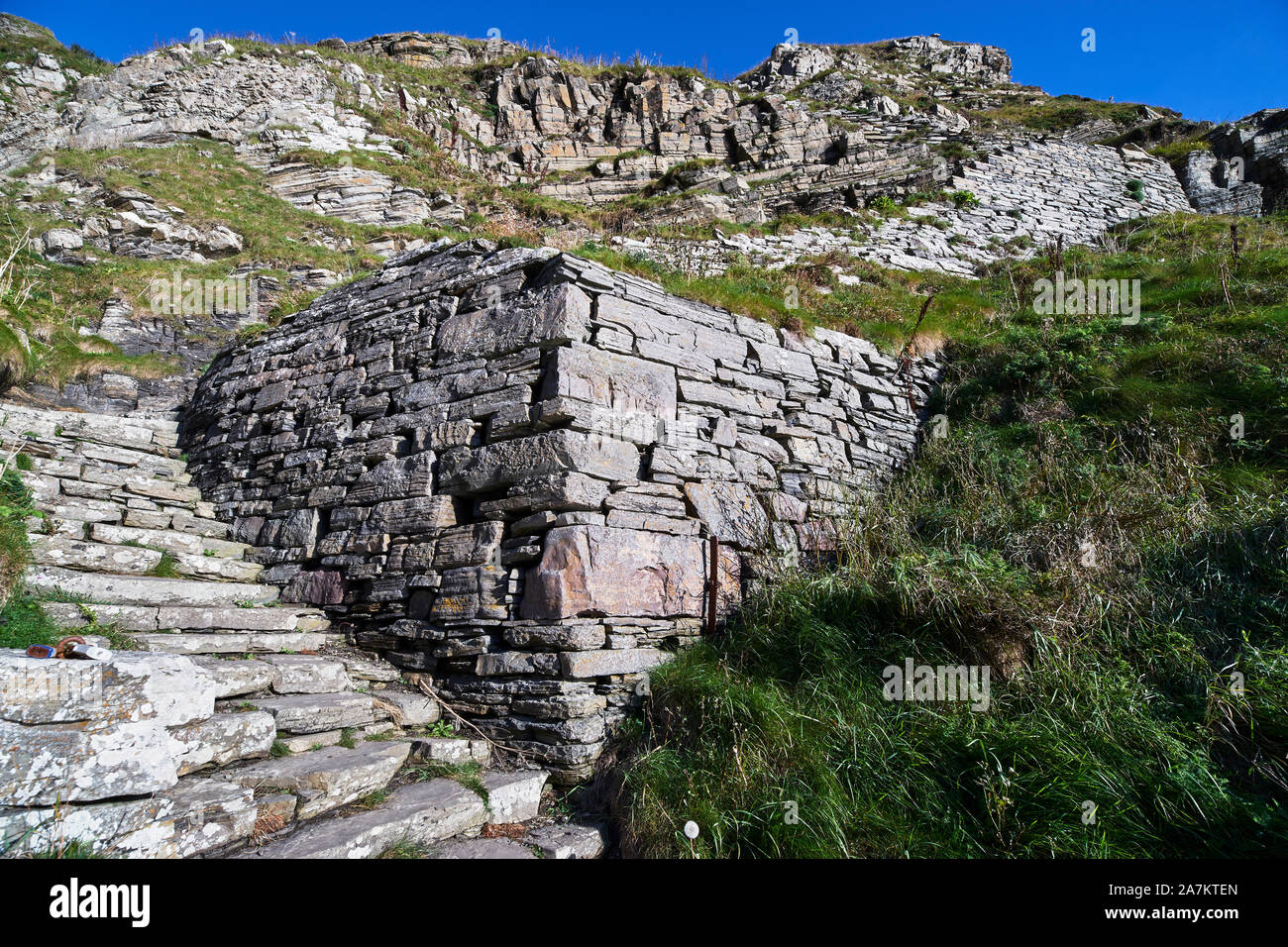 Étapes Whaligoe, Caithness, Highland, en Écosse. Banque D'Images