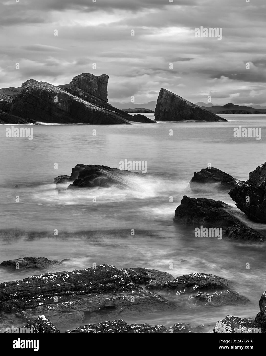 Split Rock, Clachtoll, Assynt, Sutherland, Highland, Scotland Banque D'Images