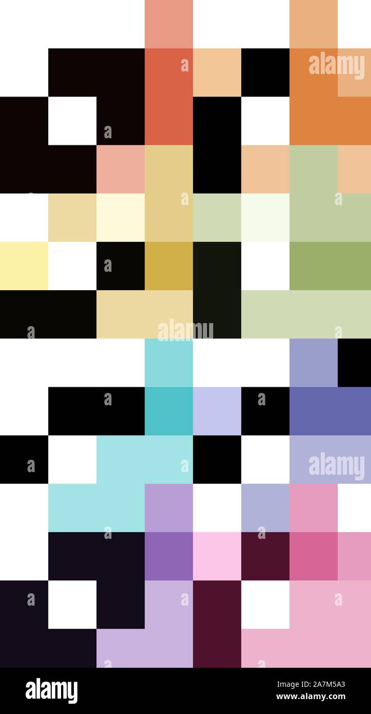 Peu ensemble isolé de rat dans de nombreuses couleurs illustration Illustration de Vecteur