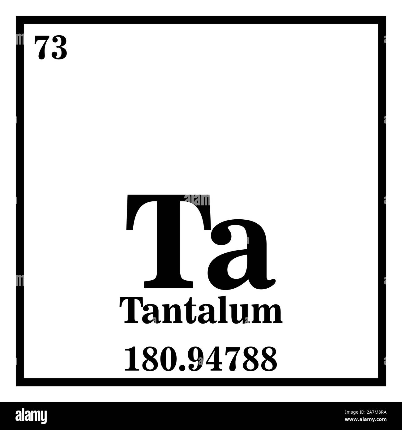 Le tantale Tableau périodique des éléments Vector illustration EPS 10