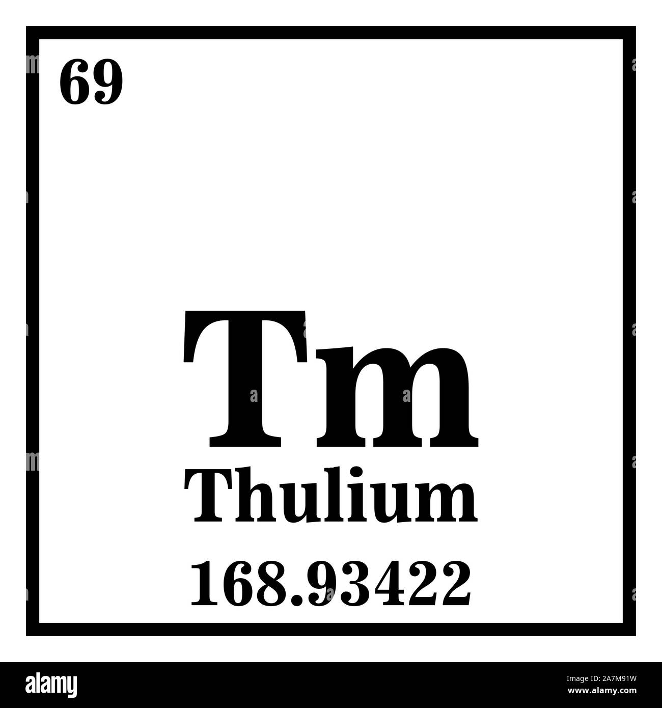 Le thulium Tableau périodique des éléments Vector illustration EPS 10. Illustration de Vecteur