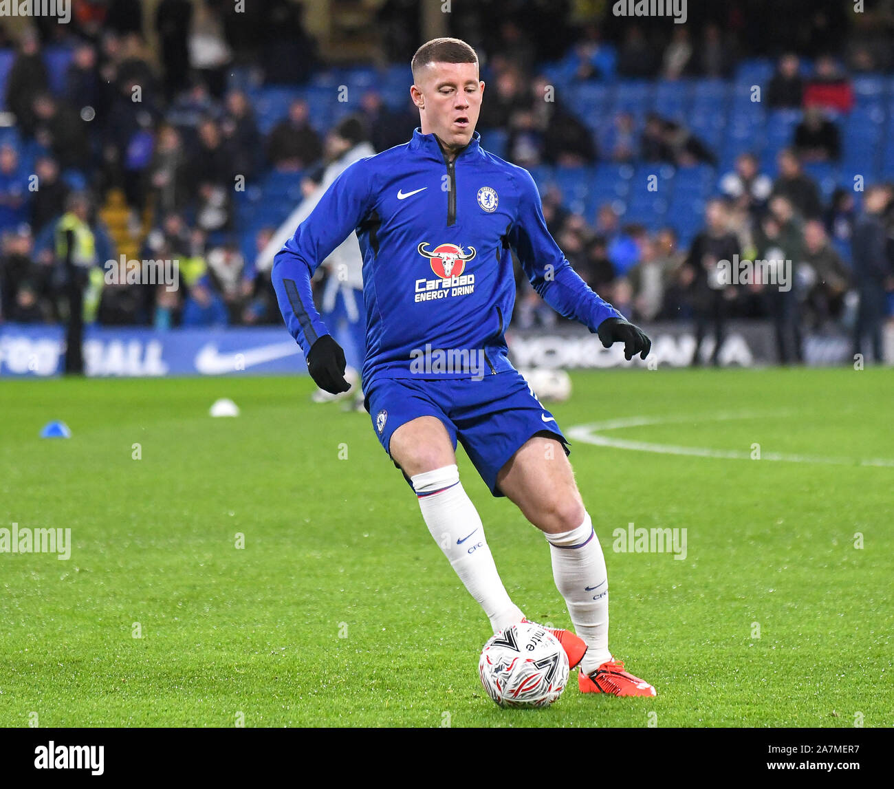 Londres, Angleterre - le 18 février 2019 : Ross Barkley de Chelsea en photo avant de la FA Cup 2018/19 5e tour match entre Chelsea et Manchester United à Stamford Bridge. Banque D'Images