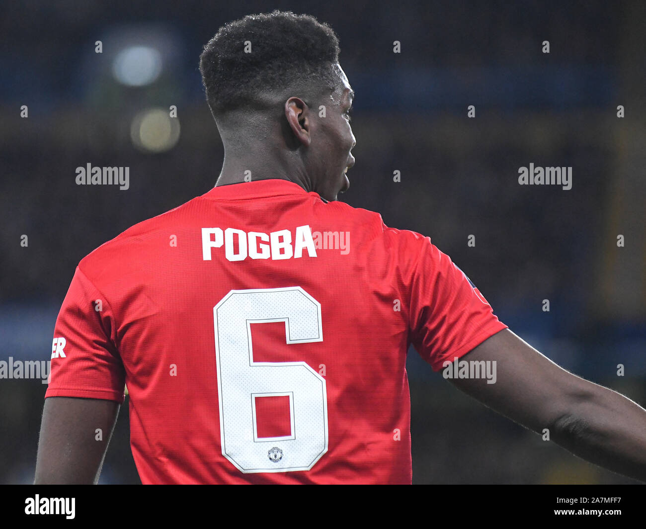 Londres, Angleterre - le 18 février 2019 : Paul Pogba de Manchester en photo au cours de la FA Cup 2018/19 5e tour match entre Chelsea et Manchester United à Stamford Bridge. Banque D'Images