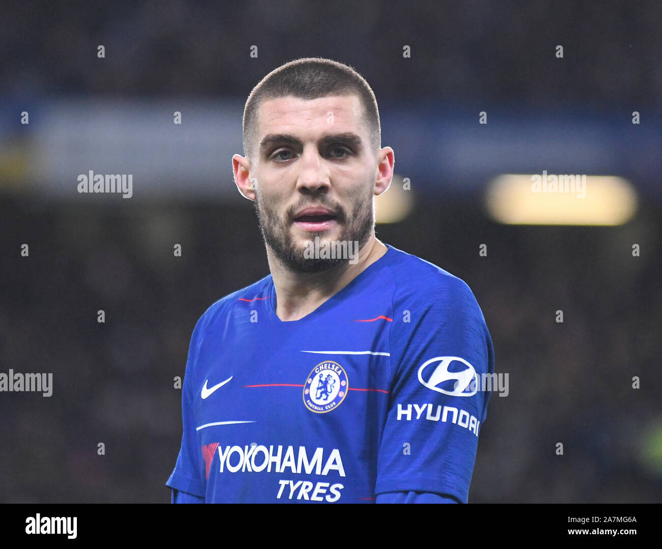 Londres, Angleterre - le 18 février 2019 : Mateo Kovacic de Chelsea en photo au cours de la FA Cup 2018/19 5e tour match entre Chelsea et Manchester United à Stamford Bridge. Banque D'Images